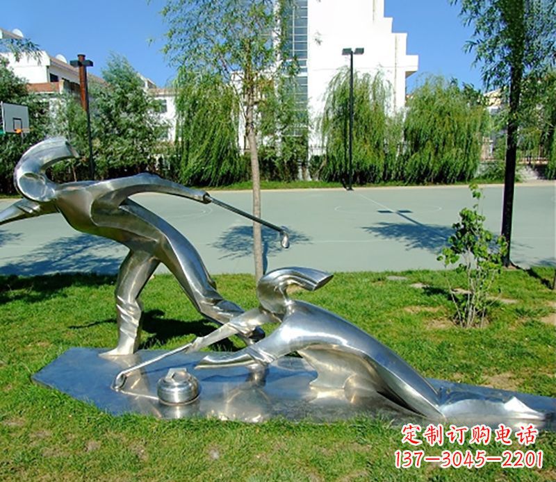 威海不锈钢冰壶雕塑艺术与实用的完美结合