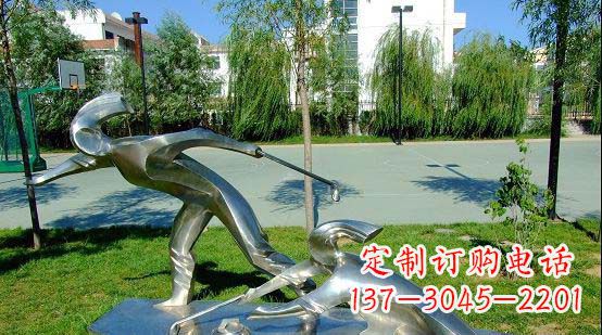 威海不锈钢冰壶雕塑艺术与运动的完美结合