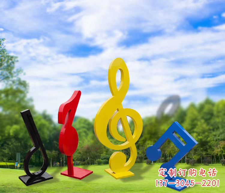 威海精美的不锈钢音符雕塑