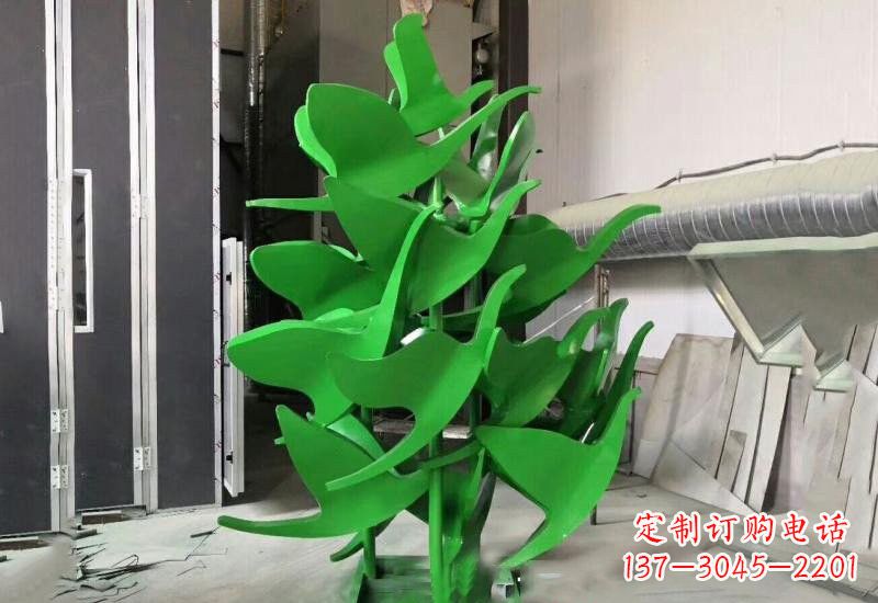 威海优雅美观的不锈钢彩色大雁雕塑