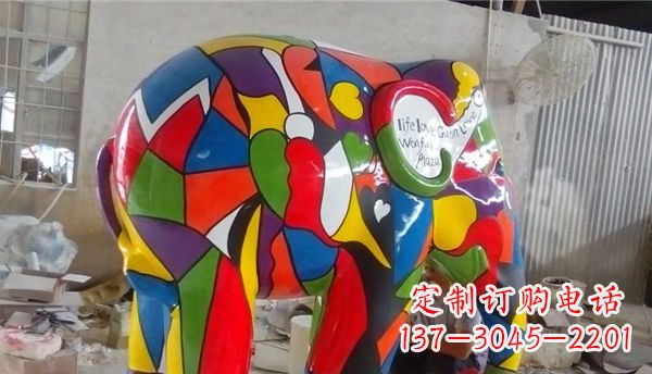 威海不锈钢大象雕塑点缀景观的精美艺术品