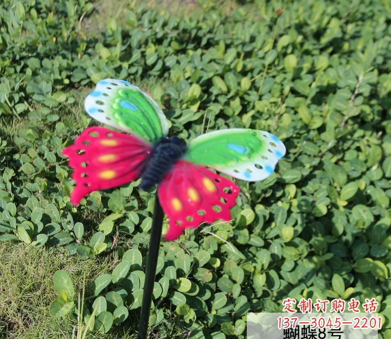 威海不锈钢彩色蝴蝶插件雕塑