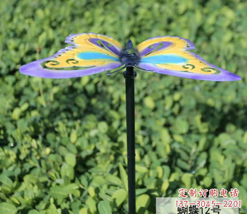 威海不锈钢彩色蝴蝶雕塑点缀园林的艺术之美