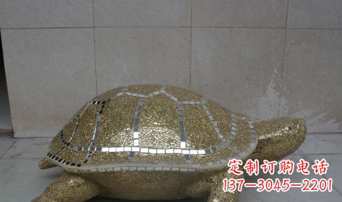 威海不锈钢彩银乌龟公园景观雕塑艺术与自然的完美融合