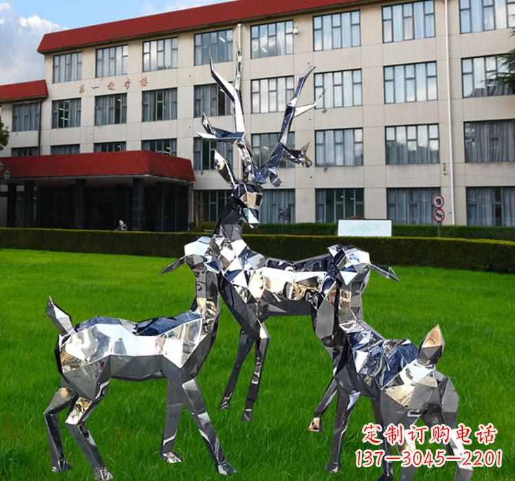威海不锈钢麋鹿雕塑美观耐用的艺术品