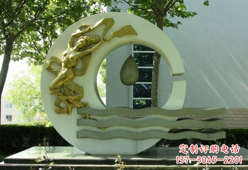 威海不锈钢嫦娥奔月雕塑
