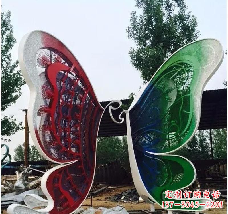 威海不锈钢城市彩色蝴蝶雕塑——美丽的视觉盛宴