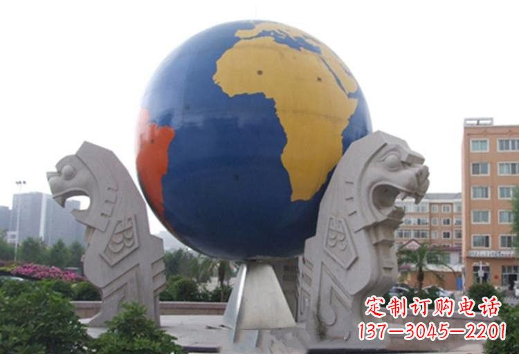 威海不锈钢城市彩色地球雕塑让世界变得更美