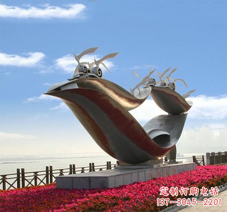 威海海鸥雕塑——点缀不锈钢城市