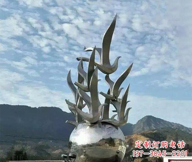 威海不锈钢地球雕塑为和平呼唤
