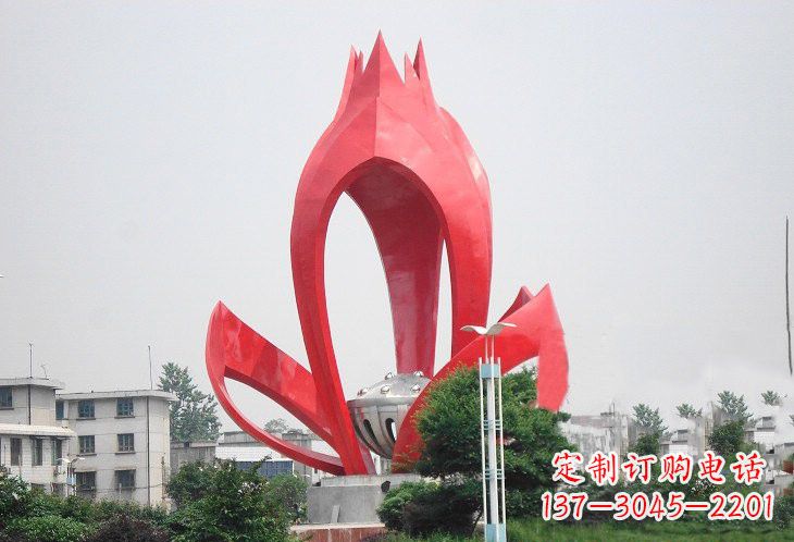 威海不锈钢莲蓬雕塑——艺术的缩影