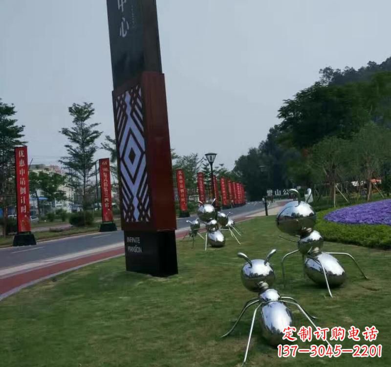 威海不锈钢蚂蚁雕塑精美的艺术精品