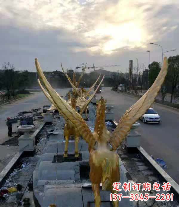 威海不锈钢城市飞龙——雕塑作品精美绝伦