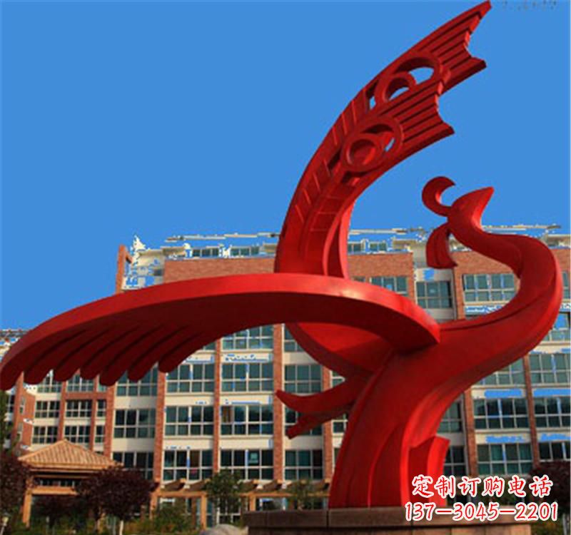 威海不锈钢凤凰雕塑——展示城市文化之美