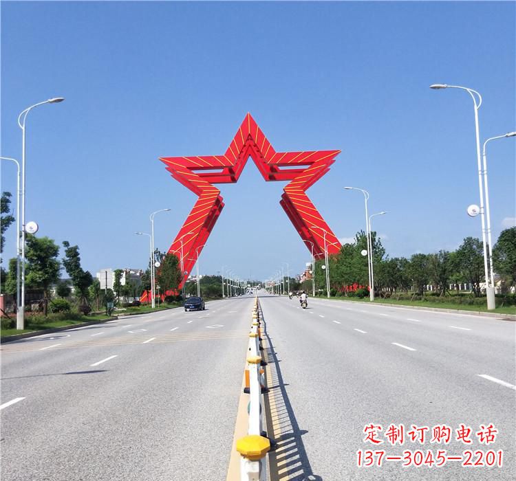 威海不锈钢城市拱门雕塑一座精美的艺术作品