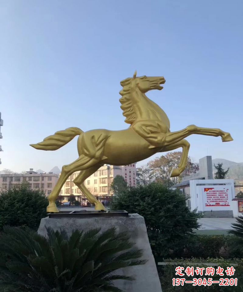 威海不锈钢城市广场飞马雕塑