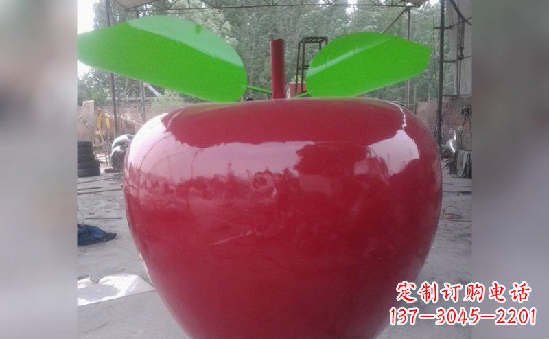 威海不锈钢苹果雕塑描绘出美丽的景观