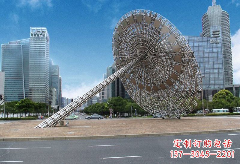 威海不锈钢城市日晷景观雕塑