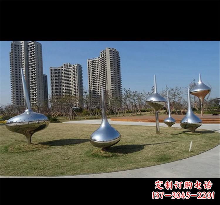 威海不锈钢城市水滴雕塑