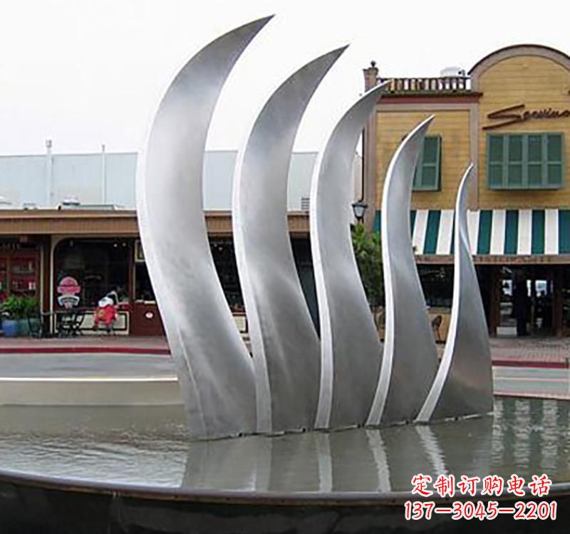 威海不锈钢城市艺术翅膀雕塑羽翼展翔