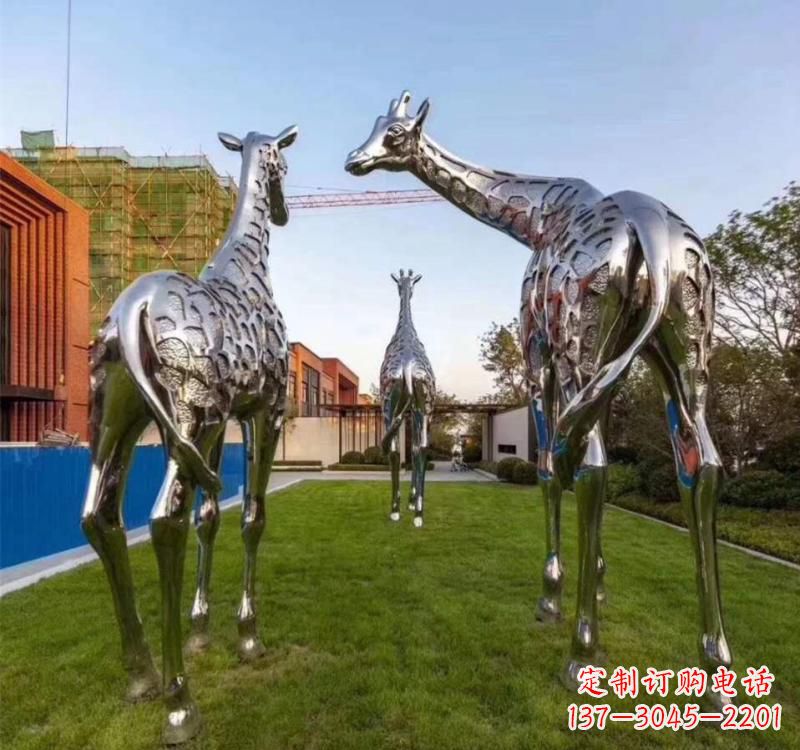 威海不锈钢城市园林动物雕塑展示大自然的美丽