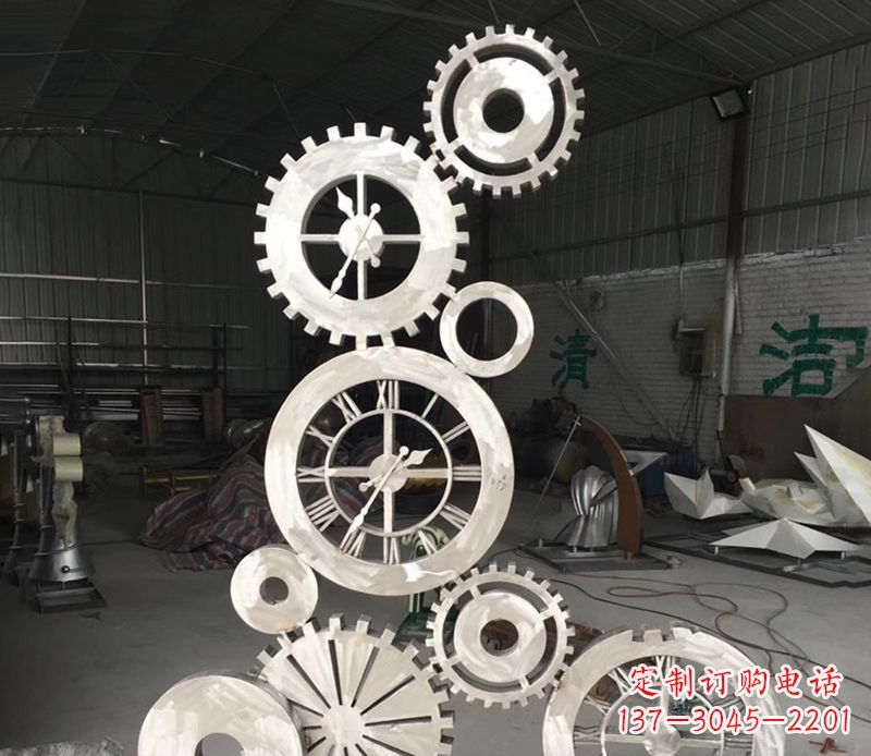 威海不锈钢齿轮雕塑艺术与科技的完美结合