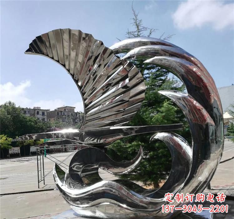 威海不锈钢翅膀雕塑艺术之羽