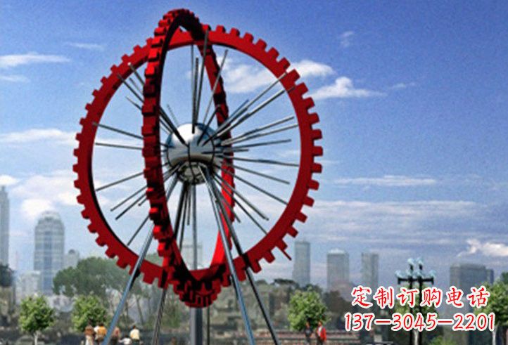 威海不锈钢摩天轮雕塑美丽的景观