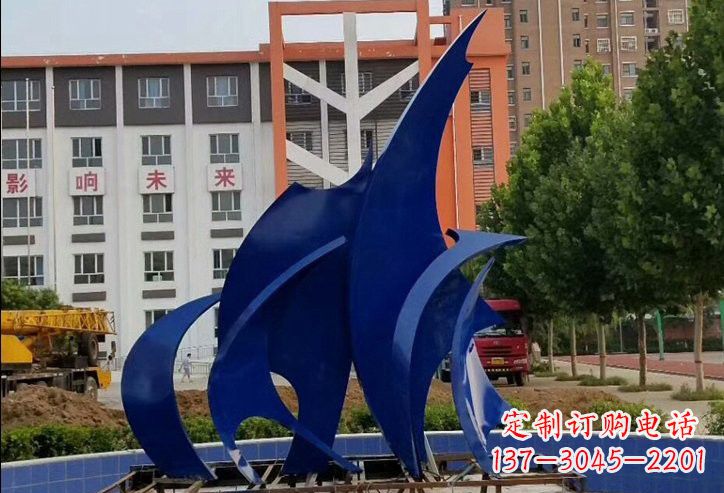威海不锈钢抽象船帆雕塑