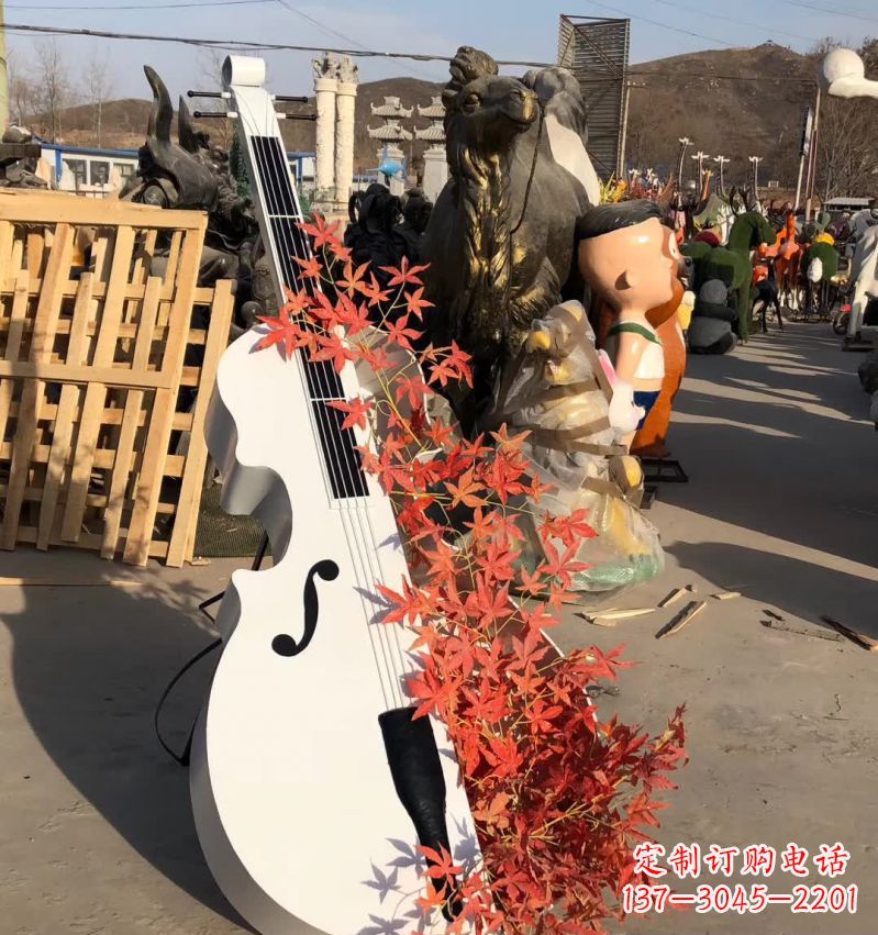 威海不锈钢抽象大提琴雕塑12