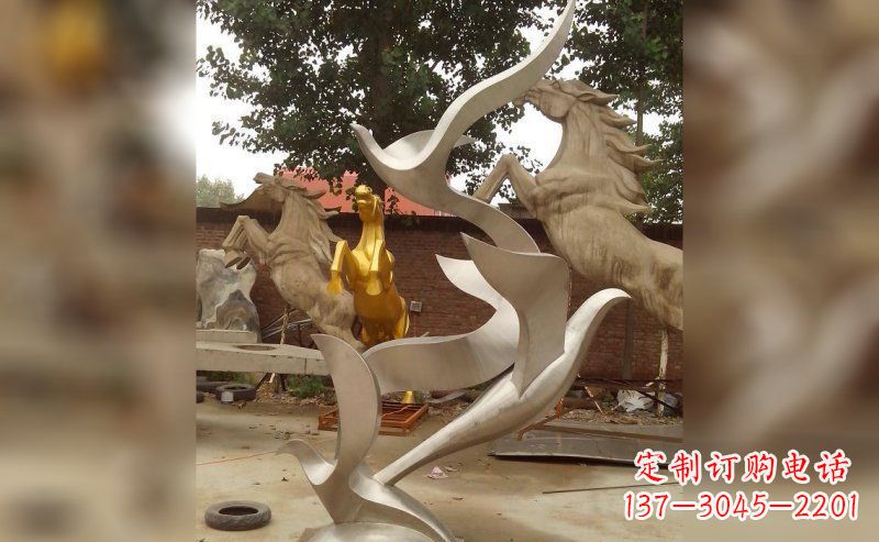 威海不锈钢大雁雕塑