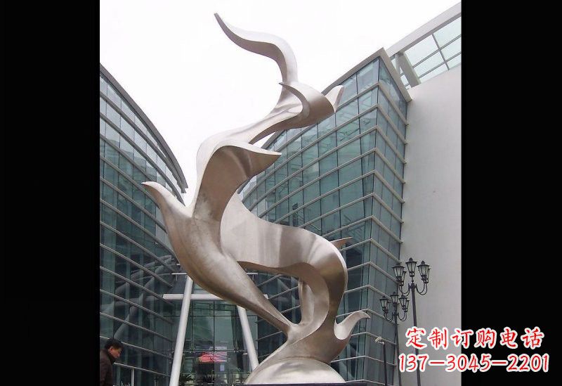 威海不锈钢抽象大雁雕塑