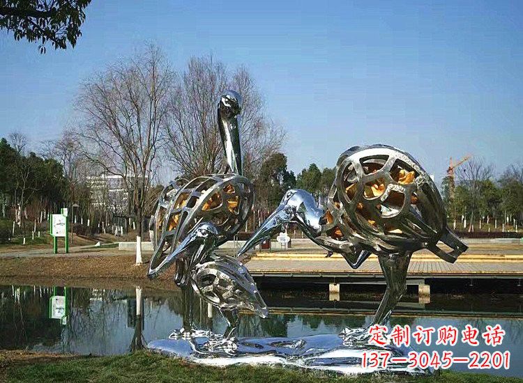 威海精美非凡的不锈钢丹顶鹤雕塑