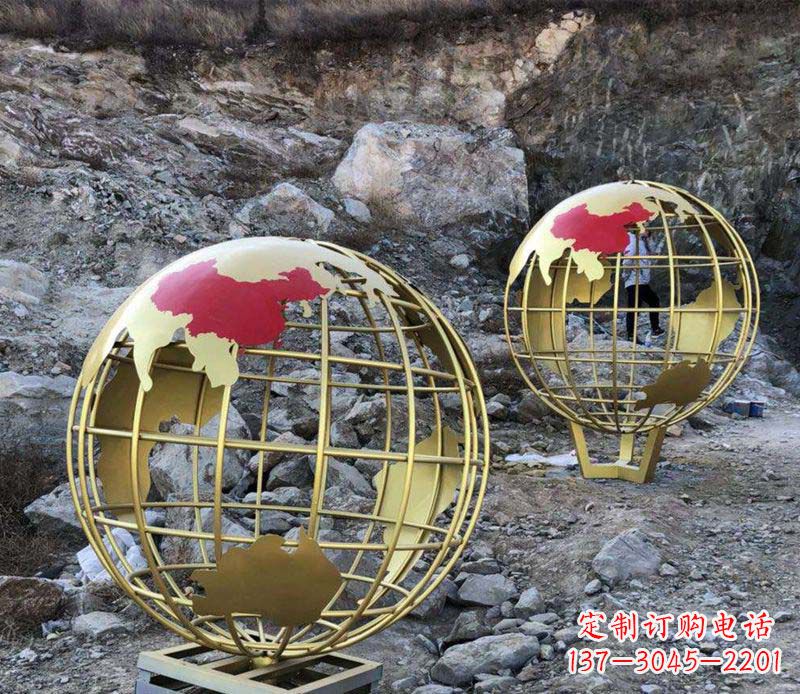威海不锈钢制作的地球雕塑