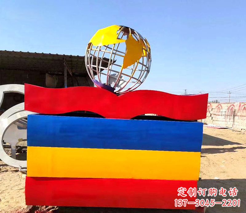威海不锈钢地球雕塑——象征地球的美丽与和谐