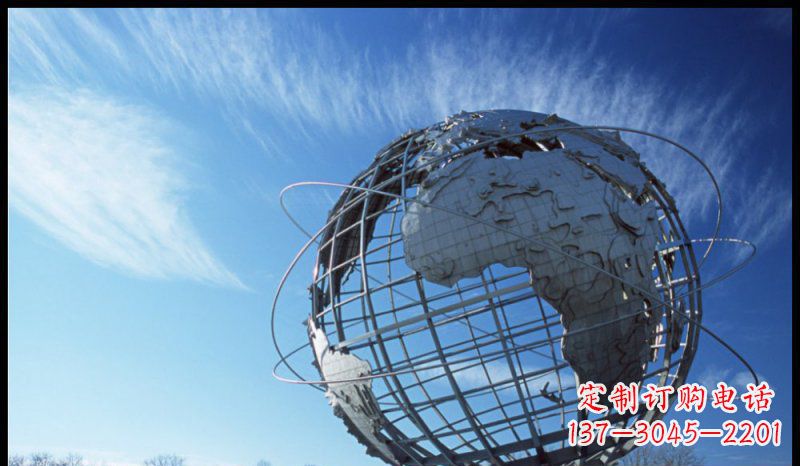 威海不锈钢制地球雕塑精美的艺术品