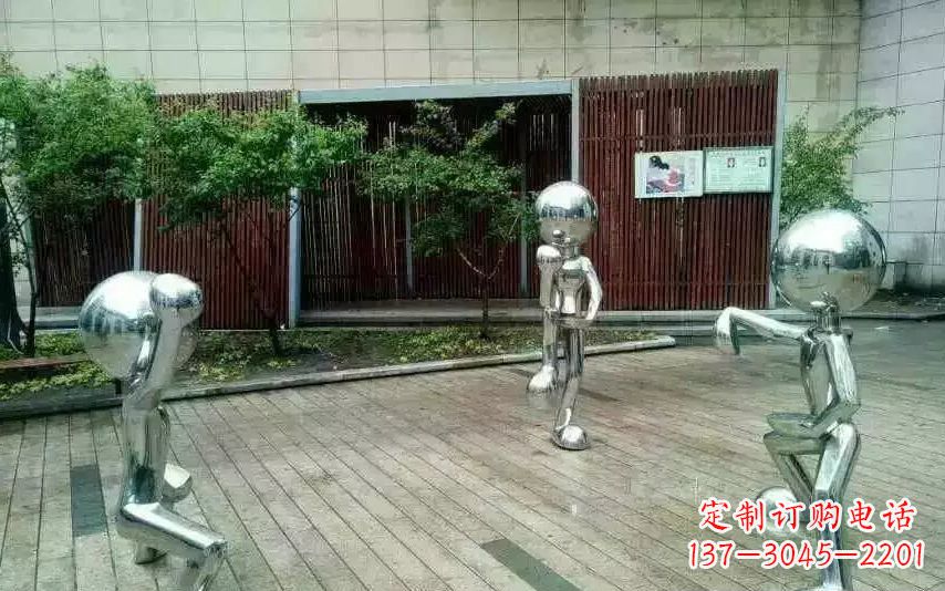 威海不锈钢抽象儿童景观雕塑
