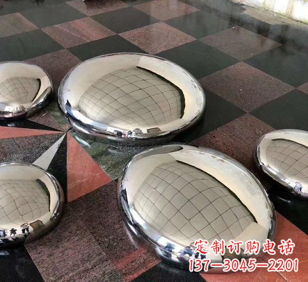 威海不锈钢抽象鹅卵石雕塑