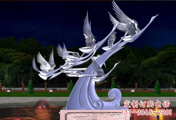 威海不锈钢雕塑——以天鹅为灵感