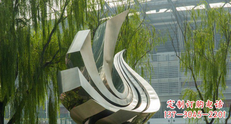 威海不锈钢凤凰雕塑美丽的象征