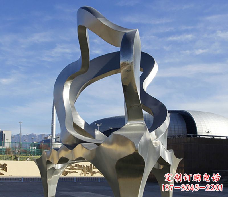 威海不锈钢抽象钢琴雕塑 (2)