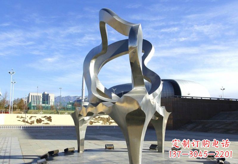 威海不锈钢抽象钢琴雕塑