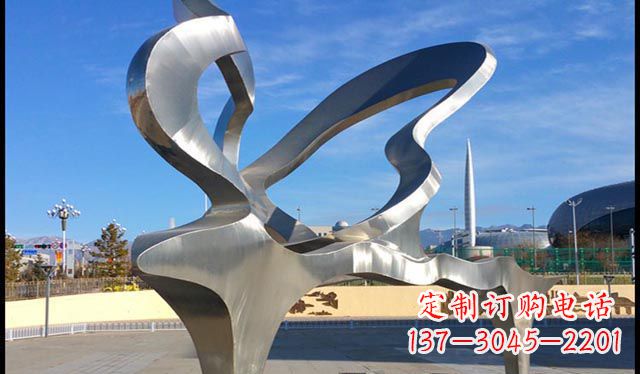 威海不锈钢抽象钢琴雕塑1