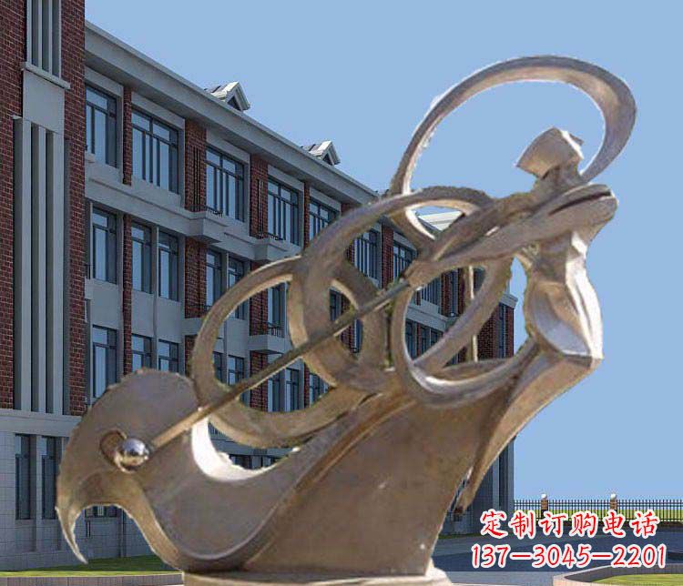 威海不锈钢抽象高尔夫球人物雕塑