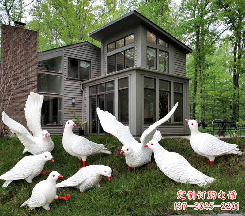威海不锈钢抽象鸽子雕塑