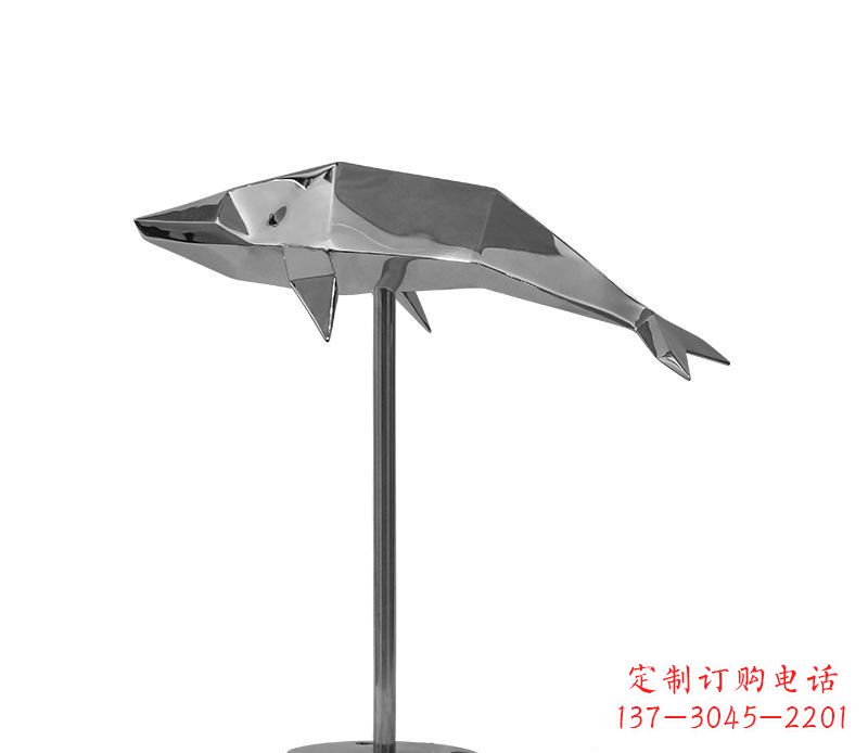威海不锈钢海豚雕塑