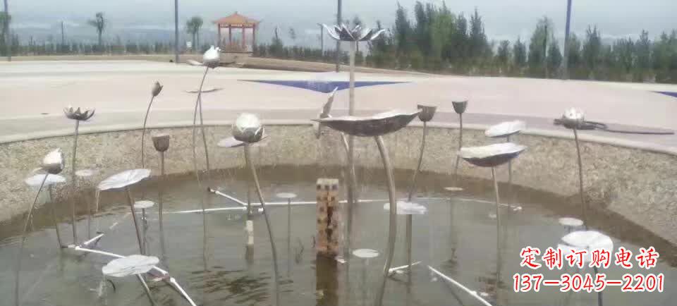 威海精美不锈钢荷花雕塑