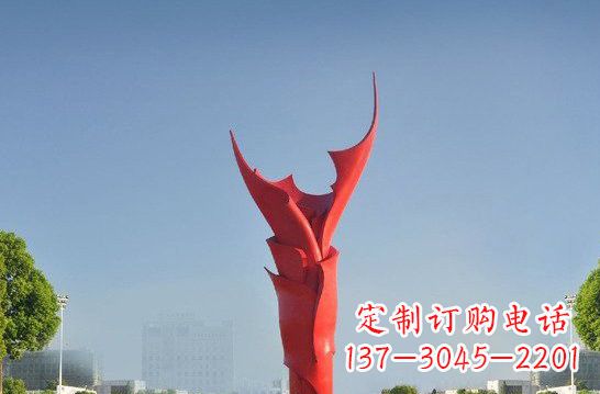 威海不锈钢火炬雕塑——点燃友谊之火
