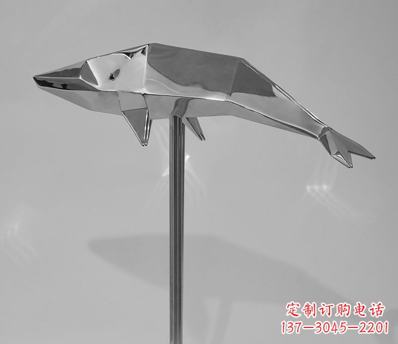 威海不锈钢海豚雕塑