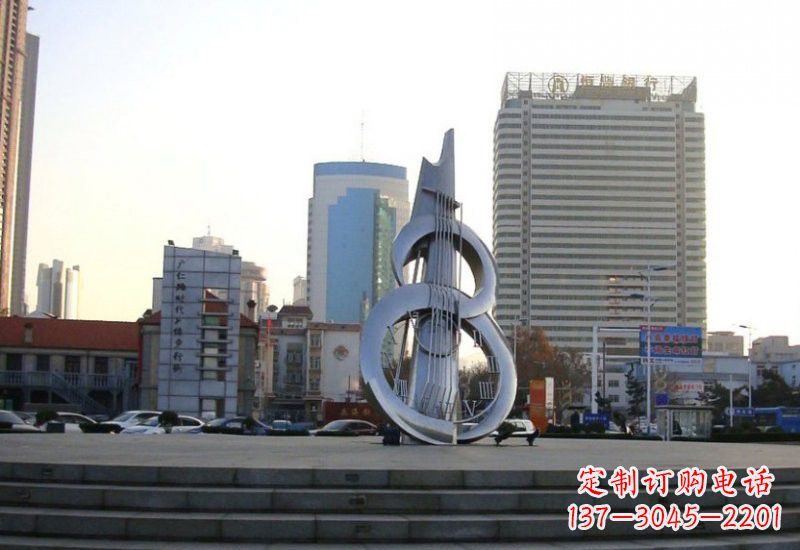 威海不锈钢吉他雕塑